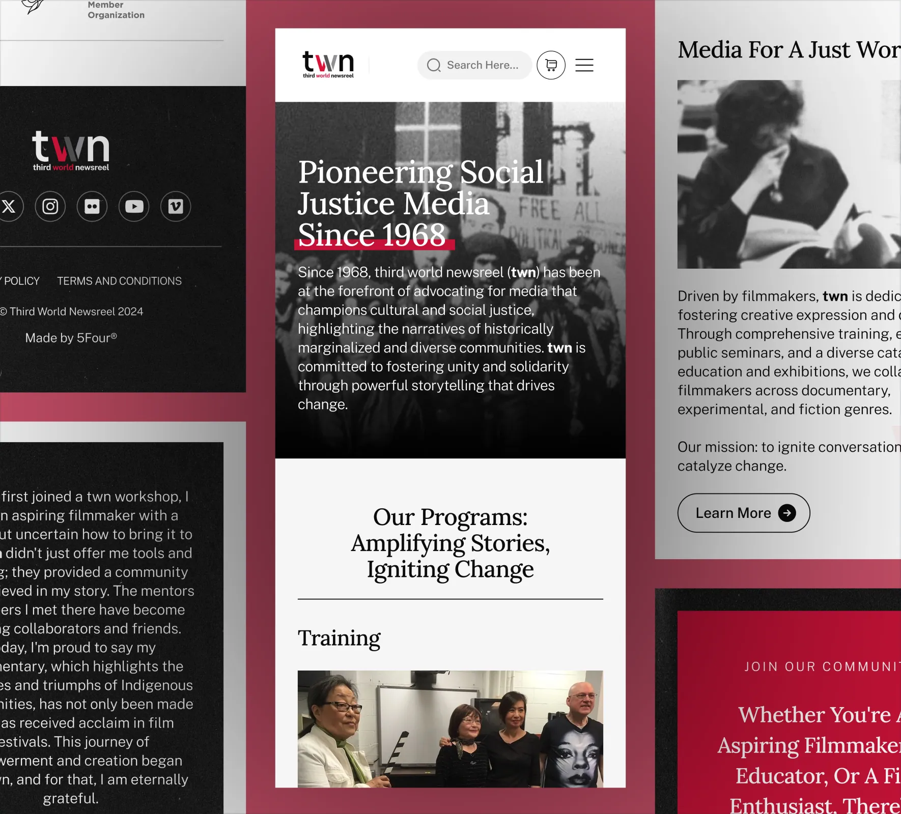 Third World Newsreel website design and development by 5Four Digital, image 2 of 12