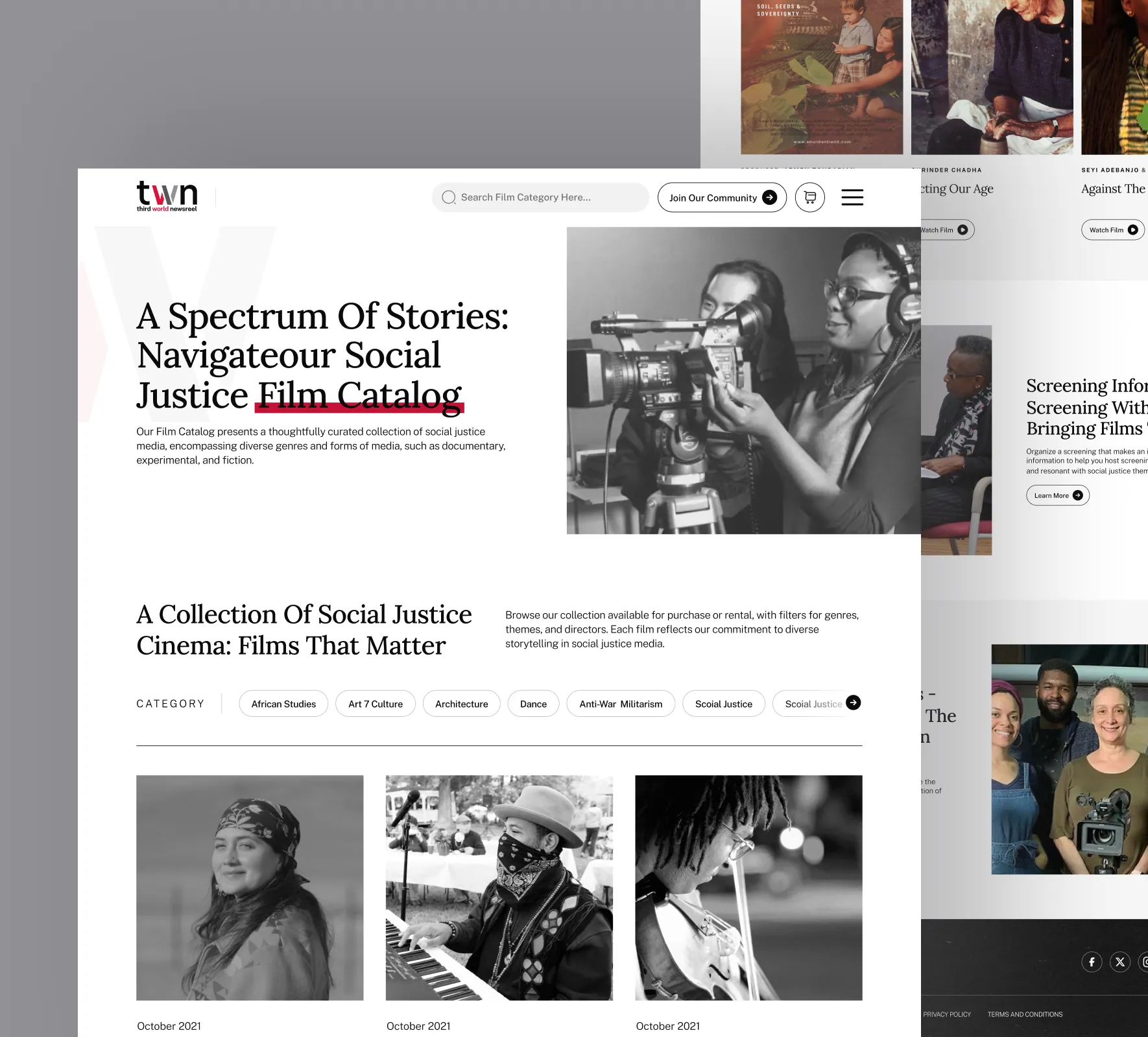Third World Newsreel website design and development by 5Four Digital, image 3 of 12
