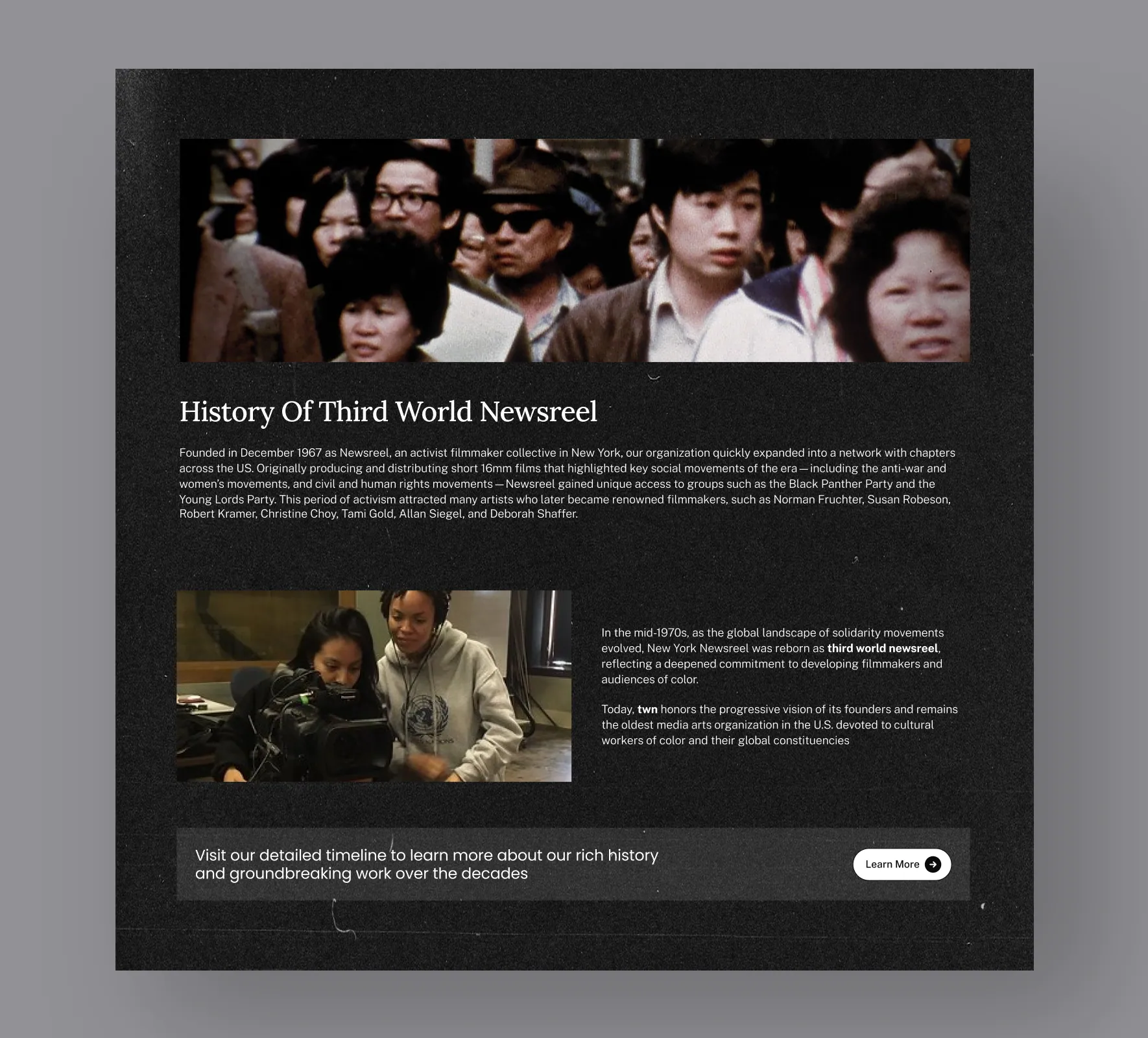 Third World Newsreel website design and development by 5Four Digital, image 6 of 12